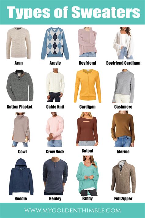 types of sweater.
